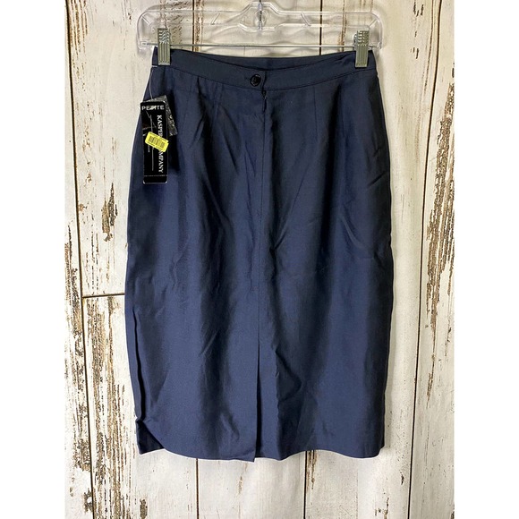 NWT Kasper Med Blue Pencil Skirt - Picture 2 of 3
